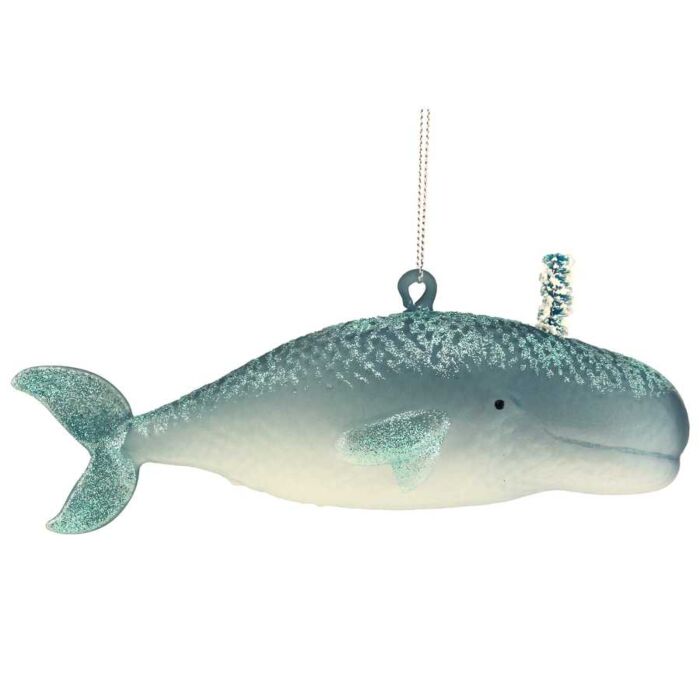 Gisela Graham Blue Glass Whale-2